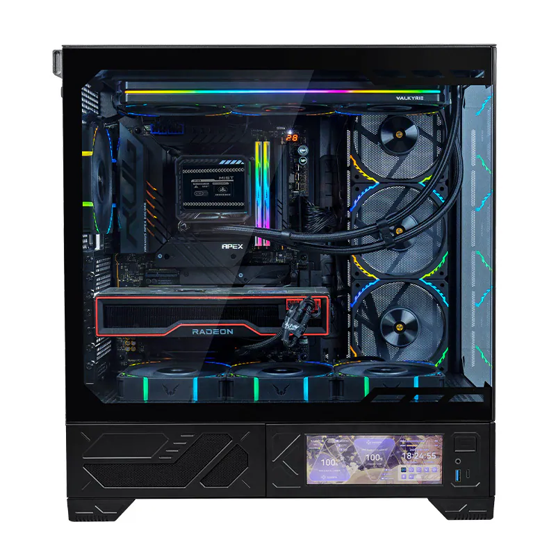 Valkyrie VK03-M M-MATX 背插機箱 - 6.2吋 IPS 觸按屏幕版 (黑 白)